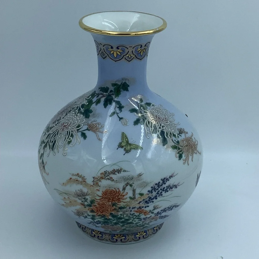 Kyoto Blue Porcelain Vase